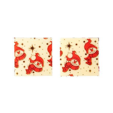 [08030779] 2015080 RED SNOWMAN PLATE 3CM 220PCS ***ON ORDER***