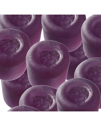 [14100149] ASTRA PURPLE BUTTONS BULK VEGAN CANDY 3KG
