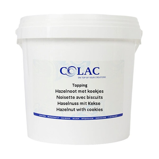[10020064] COLAC HAZELNUT TOPPING WITH BISCUITS 5KG (VARIEGATO BENONE WITH BISCUIT)