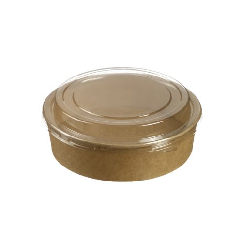 [45000442] SALADIER ROND ECOKRAFT2 AVEC COUVERCLE 1070ML Ø18,7CM HT5,5CM 25PCES