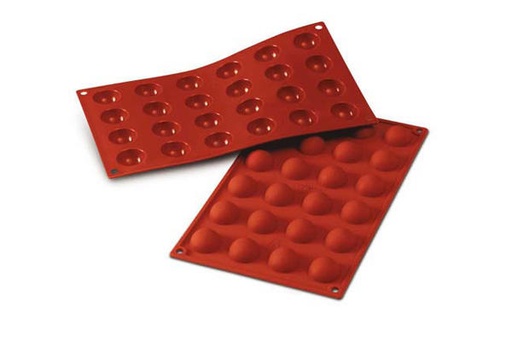 [70408192] SILIKOMART SF006 MOLD 24 HALF-SPHERES Ø30 H 15MM 10ML NON-STICK GN1/3 -50° TO 250°