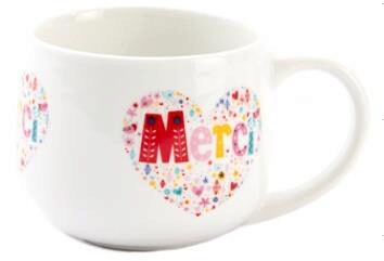 [60700509] LOW MUG COEUR MERCI HT8CM