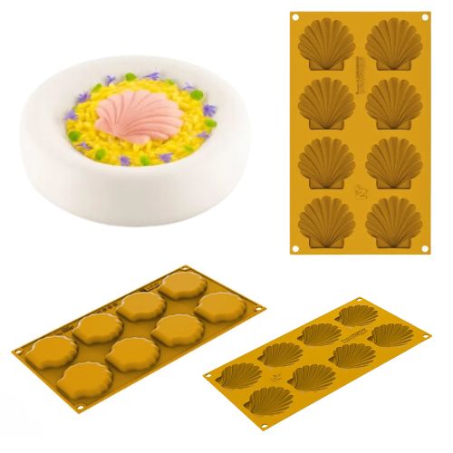 [51661530] SILIKOMART NATURAE PRO SILICONE MOLD CANESTRELLO 15 N.8 7.2X6.5XH0.9CM