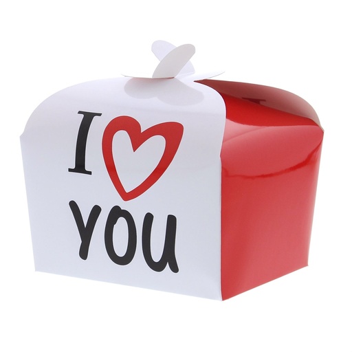 [61704107] BUTTERFLY BOX I LOVE YOU 500GR 12.5X10CMHT 10.5CM 48PCS