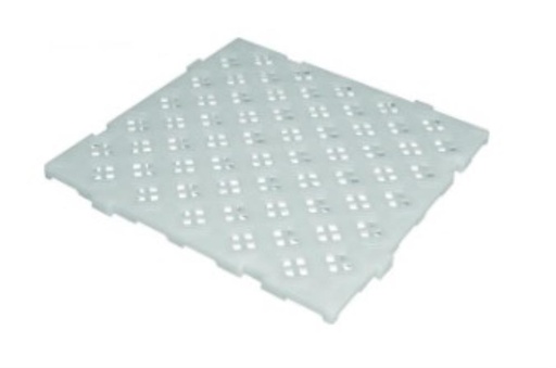 [50611025] WHITE NON-SLIP GRATING 500X500X22MM CLIPSABLE
