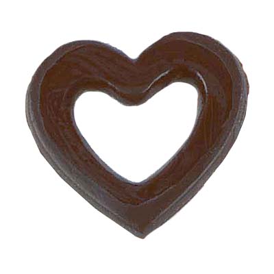 [08060306] 1067405 CHOCOLATE HEART 3CM385 PCES ***ON ORDER***