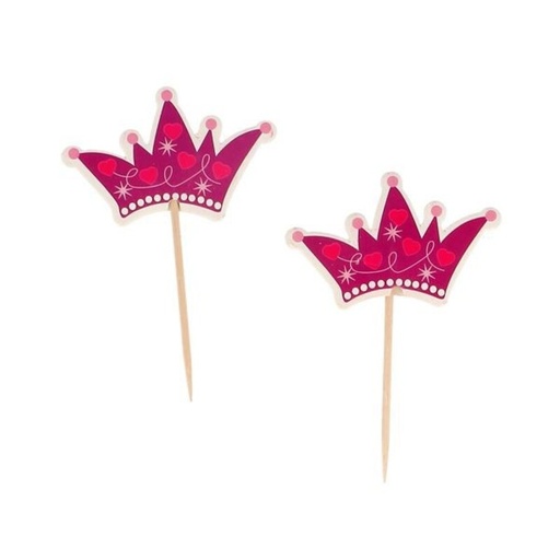 [08075313] 2D PRINCESS CROWN ON PIC 5CM 12PCS