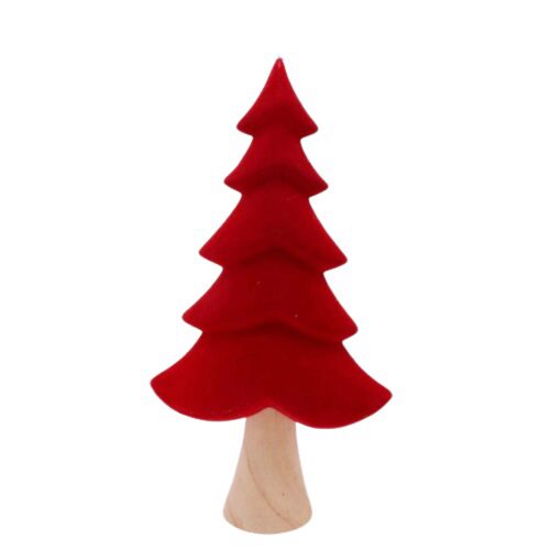 [62250583] RED VELVET TREE ON CERAMIC WOODEN BASE 40CM