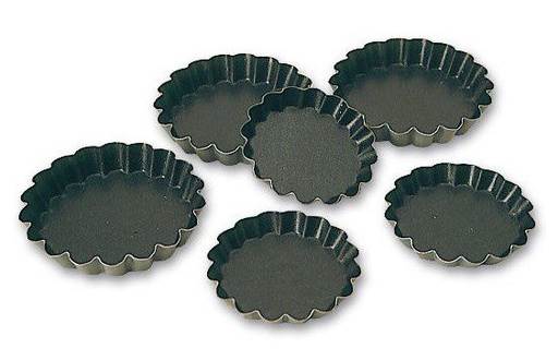 [51827298] MATFER 12 TARTELETTES RONDES CANNELEES D.10XH1.8CM EXOPAN