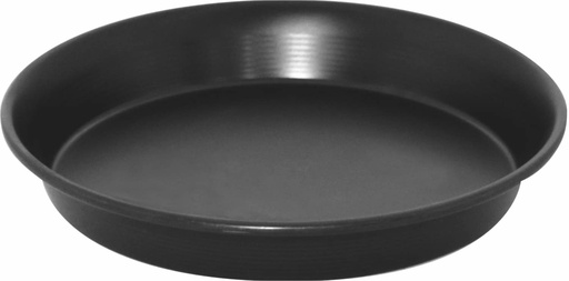 [51430024] ROUND PLATE 24CM BLACK SHEET METAL PLAIN EDGE 2.5CM