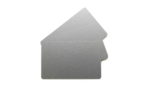 [57665023] EDIKIO SILVER PVC CARDS - 0.76 MM - 86X54MM ACCESS/FLEX/DUPLEX PACK OF 100 PCES