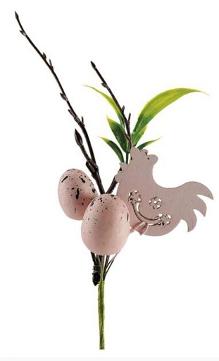 [60700471] ROZE KIPPENEI-STEEK 4H10CM + STAAF "2022"