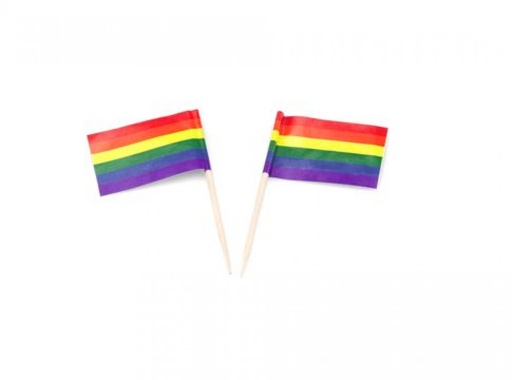 [53522263] 500PCS RAINBOW FLAG PICKS