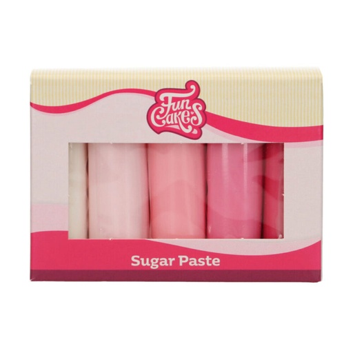 [70407270] FUNCAKES PATE A SUCRE MULTIPACK PALETTE ROSE5X100GR