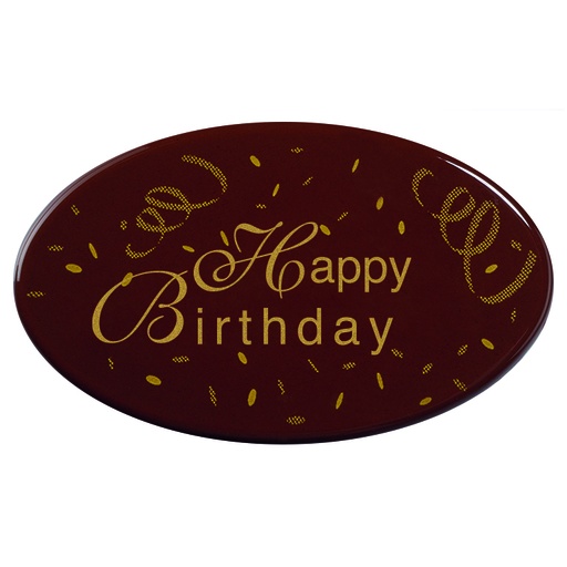 [08056923] 087063 PCB OVALES CN HAPPY BIRTHDAY 6,2X3,7 CM 72PCES ***S/CDE***