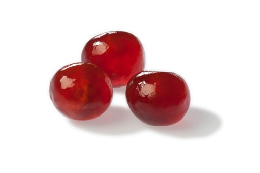 [01050035] BIGARREAUX CONFITS ROUGES CALIBRES  16/18  1KG