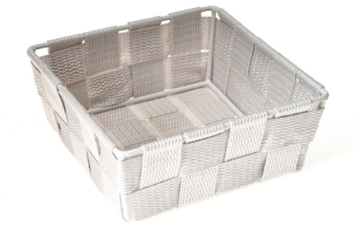 [60300257] PANIER CARRE XSM GRIS CLAIR ROPE 15X15XH/5.5CM