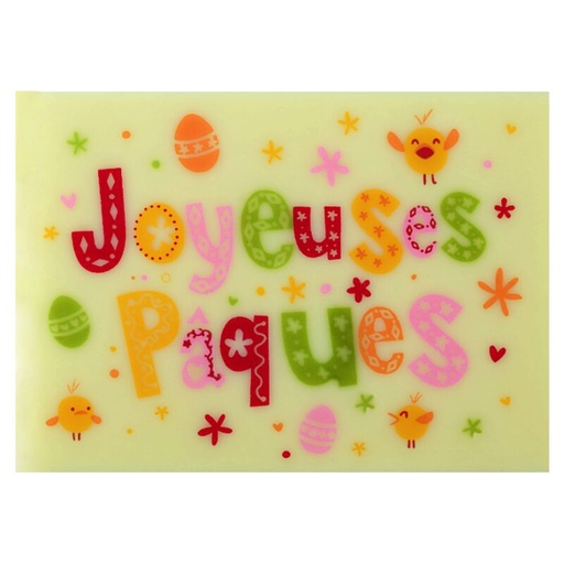 [08056505] 087112 PCB RECTANGLES CB VIVE PÂQUES 7X5 CM 80PCES***S/CDE***