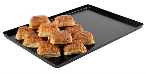 [53202042] MATTE BLACK ALUMINUM TRAY 60X40XH2CM 90° PLEATED EDGE