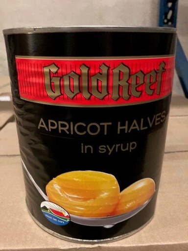 [01010041] SOLD OUT HALF-PEELED APRICOT IN SYRUP *GOLD REEF* 3KG