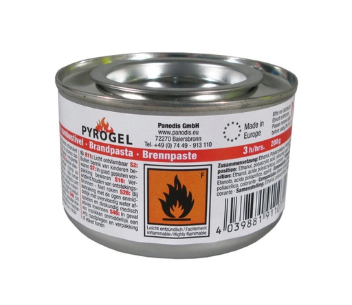 [54914231] GEL COMBUSTIBLE 200G "+/- 3H"CARTON = 24P