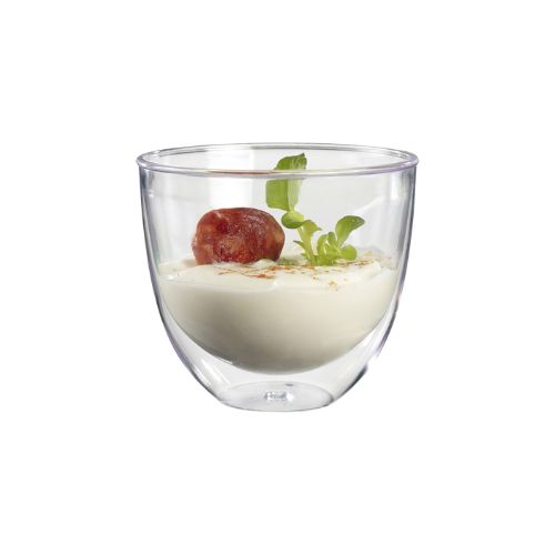 [44100453] VERRINE DOUBLE PAROI TRANSPARENT 240ML H7,6CM Ø8,7CM