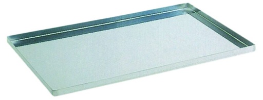 [51300999] RVS PLAAT 59,5X39,5CM DIKTE 1MM 4 RANDEN VAN 2CM OP 90°*SCDE*