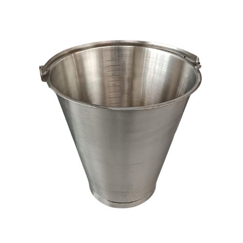 [52208287] 15L GRADUATED STAINLESS STEEL BUCKET 35X33.5CM REINFORCED BOTTOM