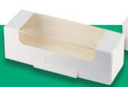 [60700630] WITTE KARTONNEN DOOS MET VENSTER 17X6XHT6CM PACKIPACK 50 STUKS
