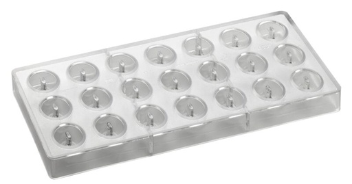 [70409601]  OVAL POLYCARBONATE PRALINE MOLD 275X135MM21 PRALINES OF 10GR**28.5MM X16HTMM