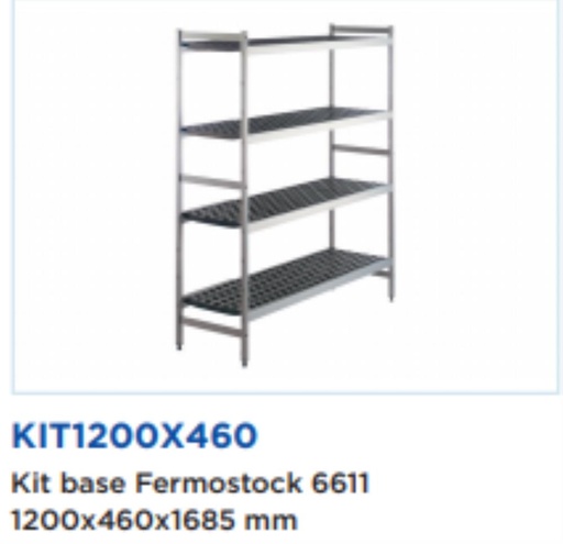 [55500295] FERMOD 6611 KIT ETAGERE 1200X460X1685 4 NIVEAUX