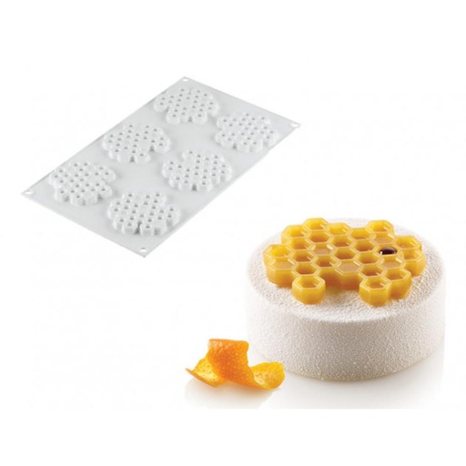 [51657512] SILIKOMART MIEL8 HONEYCOMB MOLD Ø45 H 8MM