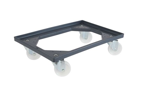 [50611305] CHARIOT DOLLY GRIS 60X40 ROUES POLYAMIDES+ROUES GALVA