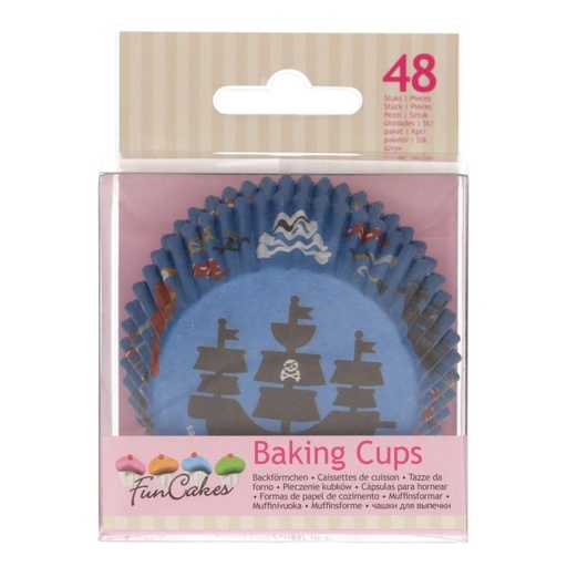 [70407324] FunCakes Cupcakevormpjes Piraten 48 STUKKEN =BLISTER