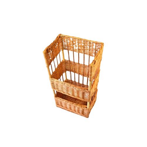 [50626083] PANIER OSIER A BAGUETTE RECTANGULAIRE 35X25XH45CM