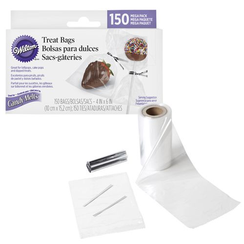 [08053649] + WILTON KIT SACHET EMBALLAGE 10X15CM + ATTACHE  150 + 150 PIECES