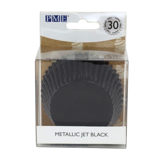 [08053473] PME ZWART METALLIC ALUMINIUM CUPCAKE DOOS 30 STUKS