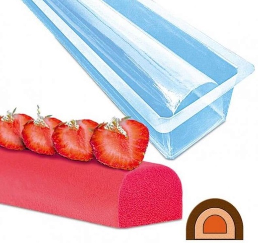 [08074069] BU2009 MOULE A BUCHE STANDARD INSERT EN PVC 50X4X4CM 12PCES