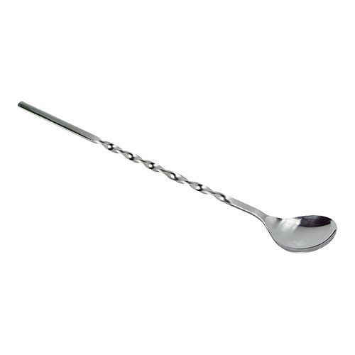 [73432005] TWISTED STAINLESS STEEL COCKTAIL SPOON 24CM