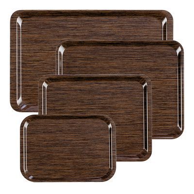 [57662860] ROLTEX RECTANGULAR TRAY WENGE 53X37CM LIGHTWEIGHT MELAMINE LAMINATE