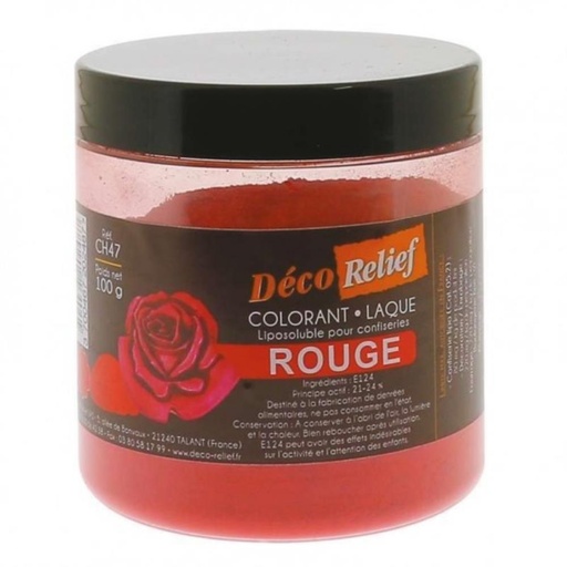 [70409312] RODE CHOCOLADEPOEDERLAK KLEUR 100GR CH 47