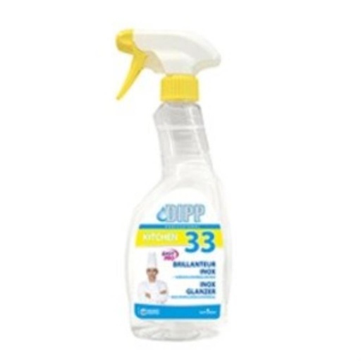 [20020152] DIPP 33 ROESTVRIJSTALEN GLANSSPRAY EENVOUDIG PRO 500ML = DOOS