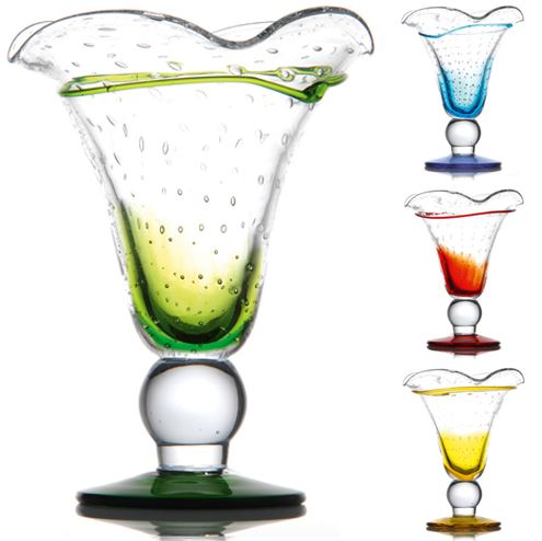[71400009] ALIZEE TULPENBEKER Ø15CM H18CM 40CL 4 GEASSORTEERDE KLEUREN