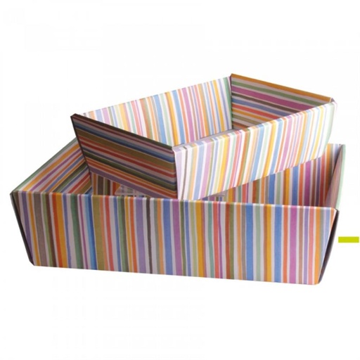[61705072] CORBEILLE CARTON MULTICOLOR 29X21X9CM