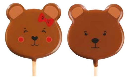 [08057206] PCB Blisters lolly's Meneer en Mevrouw Teddy 2 ontwerpen pr 45 empr. en stick 9pces ***s/cd***