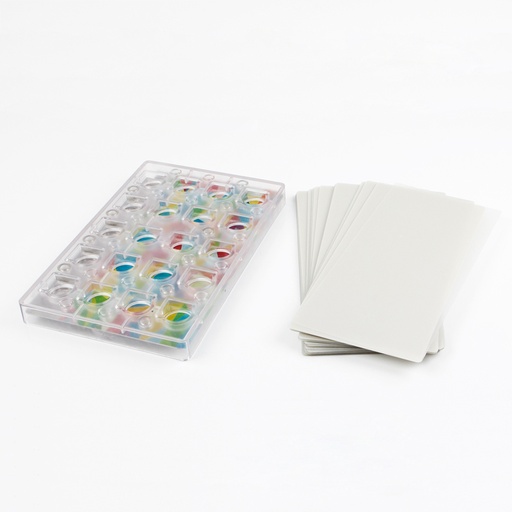 [08054610] 1010890 CHOCOLATE TRANSFER SHEET FOR PRALINE MOLD 102 PCS