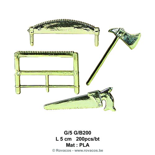 [15099878] ASSORT.HACHE+SCIE OR 200 PCES