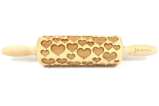 [55500018] FOLKROLL ROULEAU BOIS JUNIOR 23CM "HEARTS"