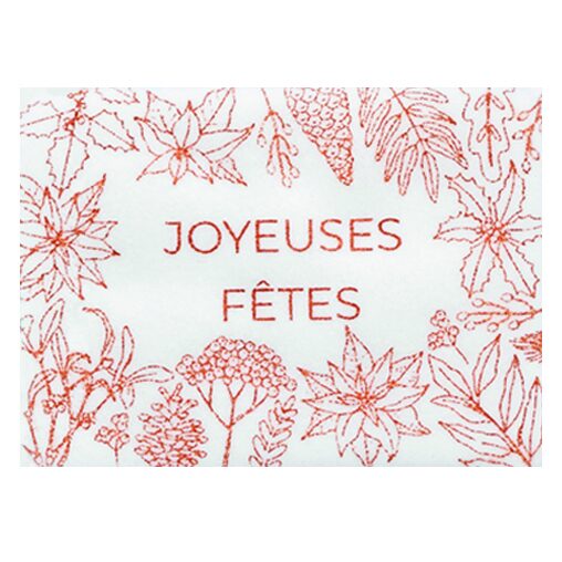[08057941] 074259 PCB RECHTHOEKEN MERINGUE JOYEUSES FÊTES 4X2.9 CM 120 STUKS ***S/CD***