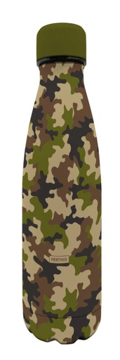 [60250867] NERTHUS STAINLESS STEEL BOTTLE 500ML "CAMMO" DOUBLE WALL